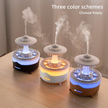 Rain Cloud Humidifier Essential Oil Diffusers 350ml 7 Colors Night Lights with Remote Control Water Dripdrop Air Humidifier