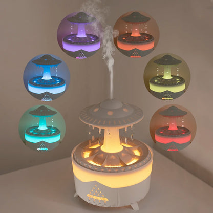 Rain Cloud Humidifier Essential Oil Diffusers 350ml 7 Colors Night Lights with Remote Control Water Dripdrop Air Humidifier