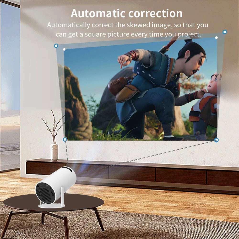 Salange MINI 4K Video Projector Smart for SAMSUNG Android 11 WiFi 200ANSI BT5.0 1280*720P HY300 for XiaoMi Outdoor Home Theater