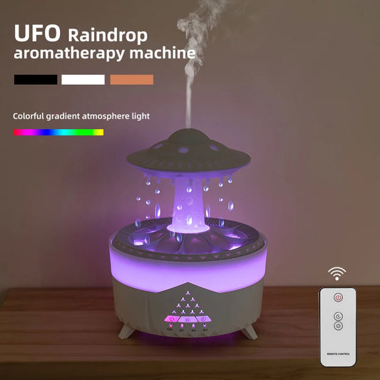 Rain Cloud Humidifier Essential Oil Diffusers 350ml 7 Colors Night Lights with Remote Control Water Dripdrop Air Humidifier